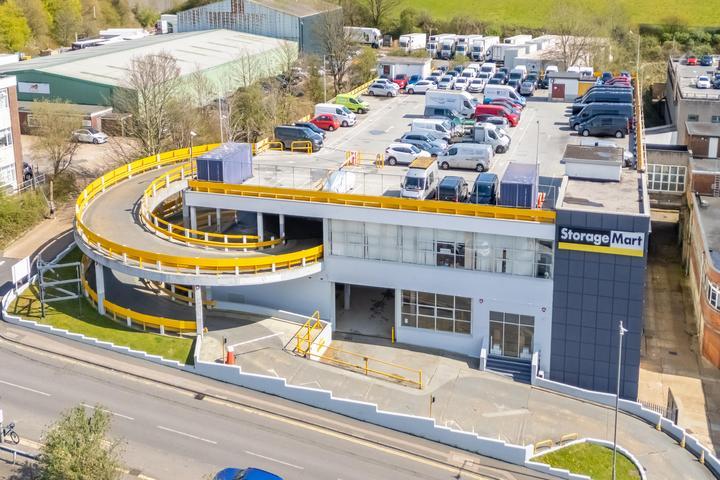 aerial view of StorageMart in Brighton, East Sussex at Crowhurst Road